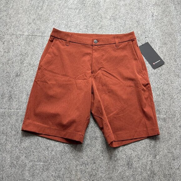Lululemon Commission Shorts Men 30 Orange 9" Chino Stretch Classic